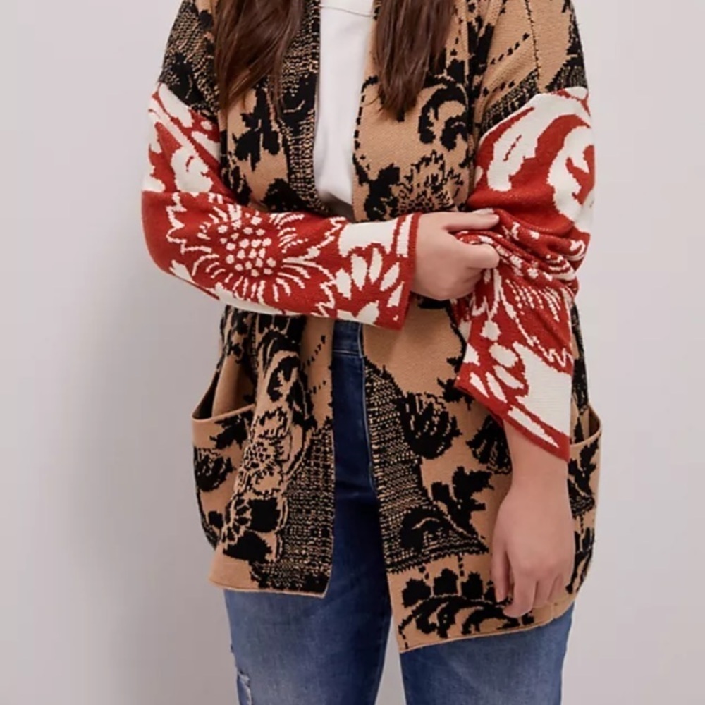 Anthropologie - Lola Cocoon Open Front Knit Cardigan - Picture 6 of 16